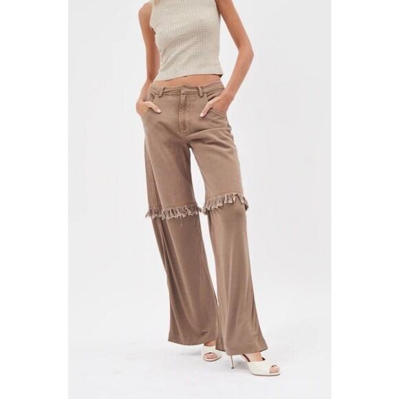 Christopher Esber Deconstructed Splice Pants Walnut Brown 6 Women’s - Picture 2 of 10
